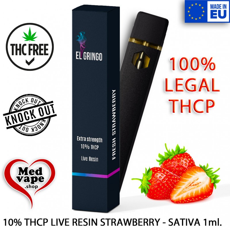 THCP VAPE FRESH STRAWBERRY LIVE RESIN - EL GRINGO THC-P THC