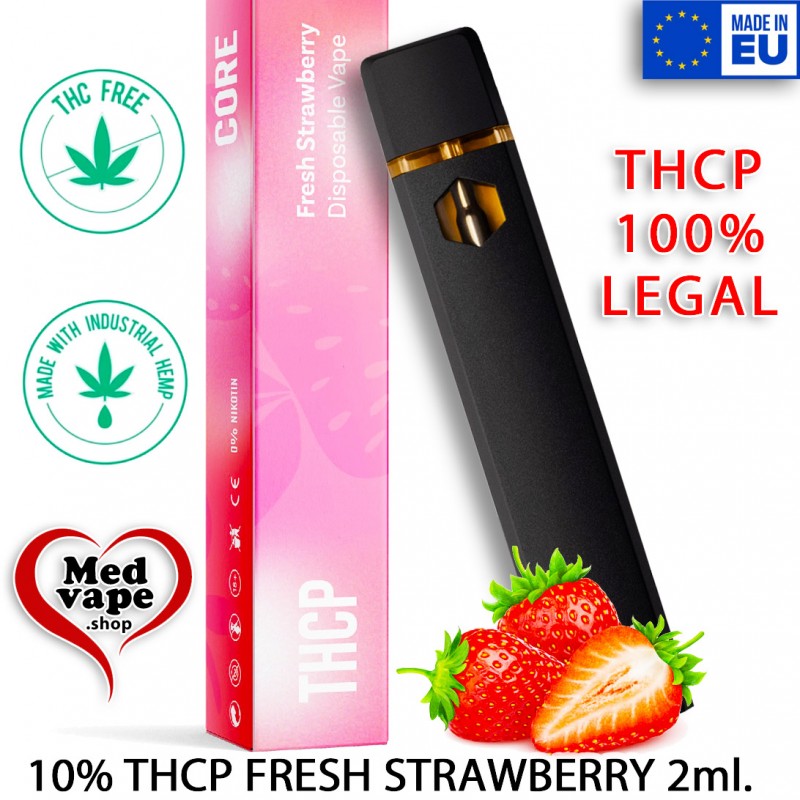 THCP VAPE 10% STRAWBERRY 2ml CORE THC-P THC CANNABIS MEDVAPE