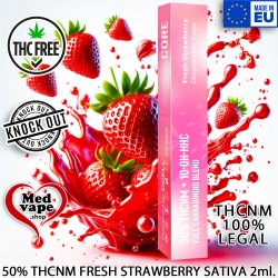 50% THCNM + 10-OH VAPE FRESH STRAWBERRY SATIVA 2ML THC-FREE CORE WEED CANNABIS WEED LEGAL THC MEDVAPE